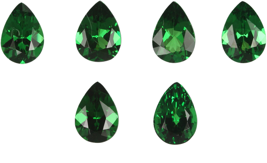 7x5mm Pear Shape Fine Intense Green Tsavorite
