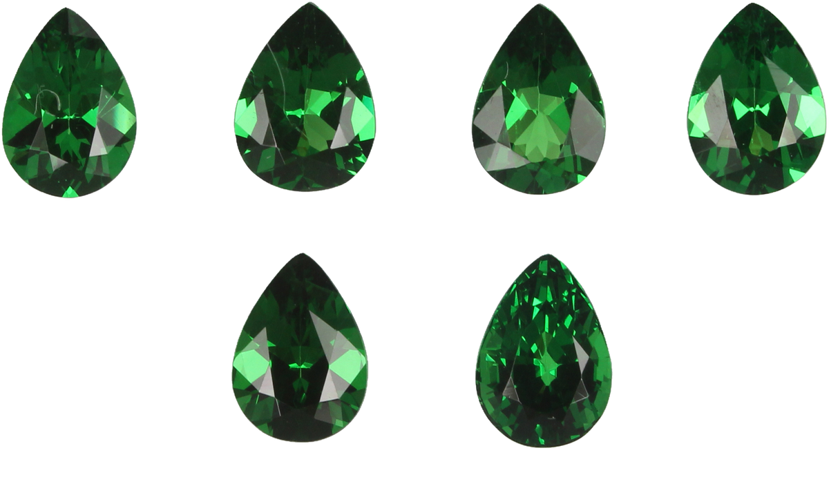 7x5mm Pear Shape Fine Intense Green Tsavorite