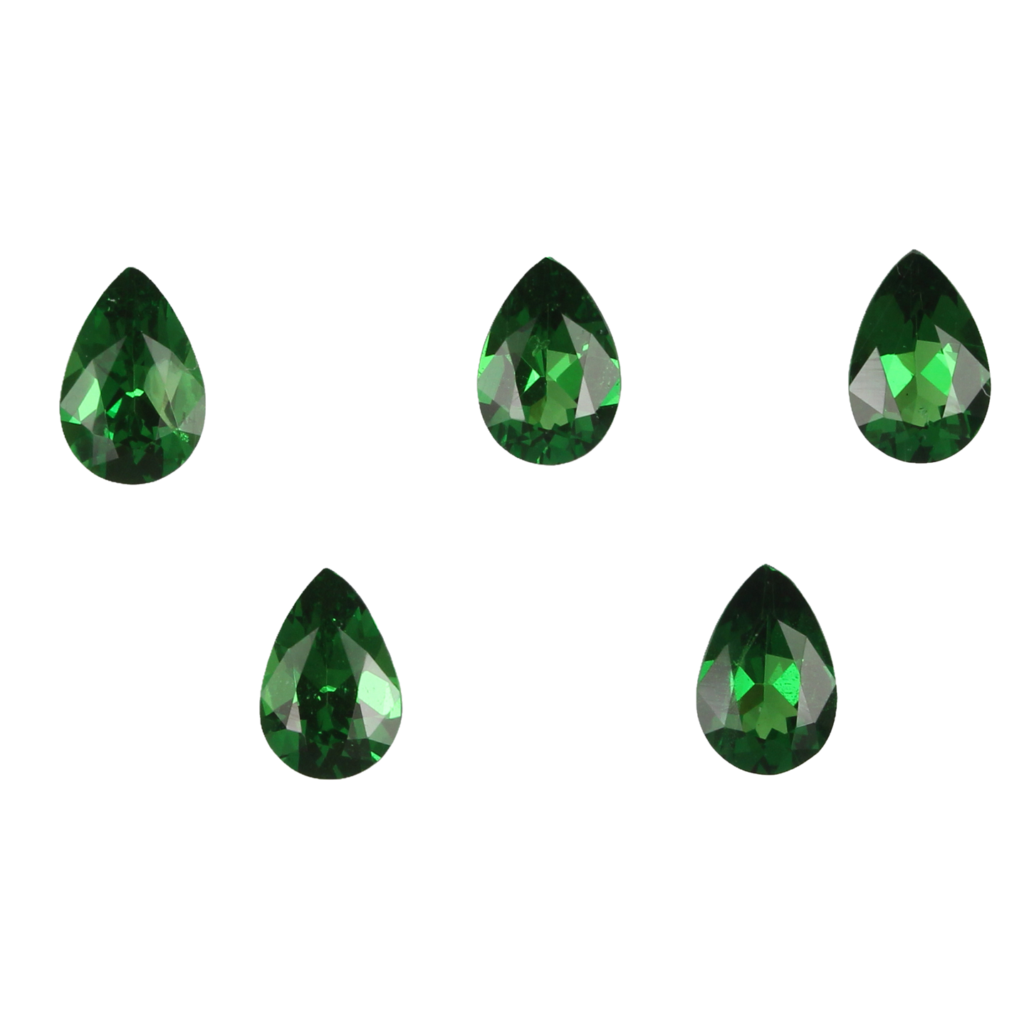6x4mm Pear Shape Bright Green Tsavorite