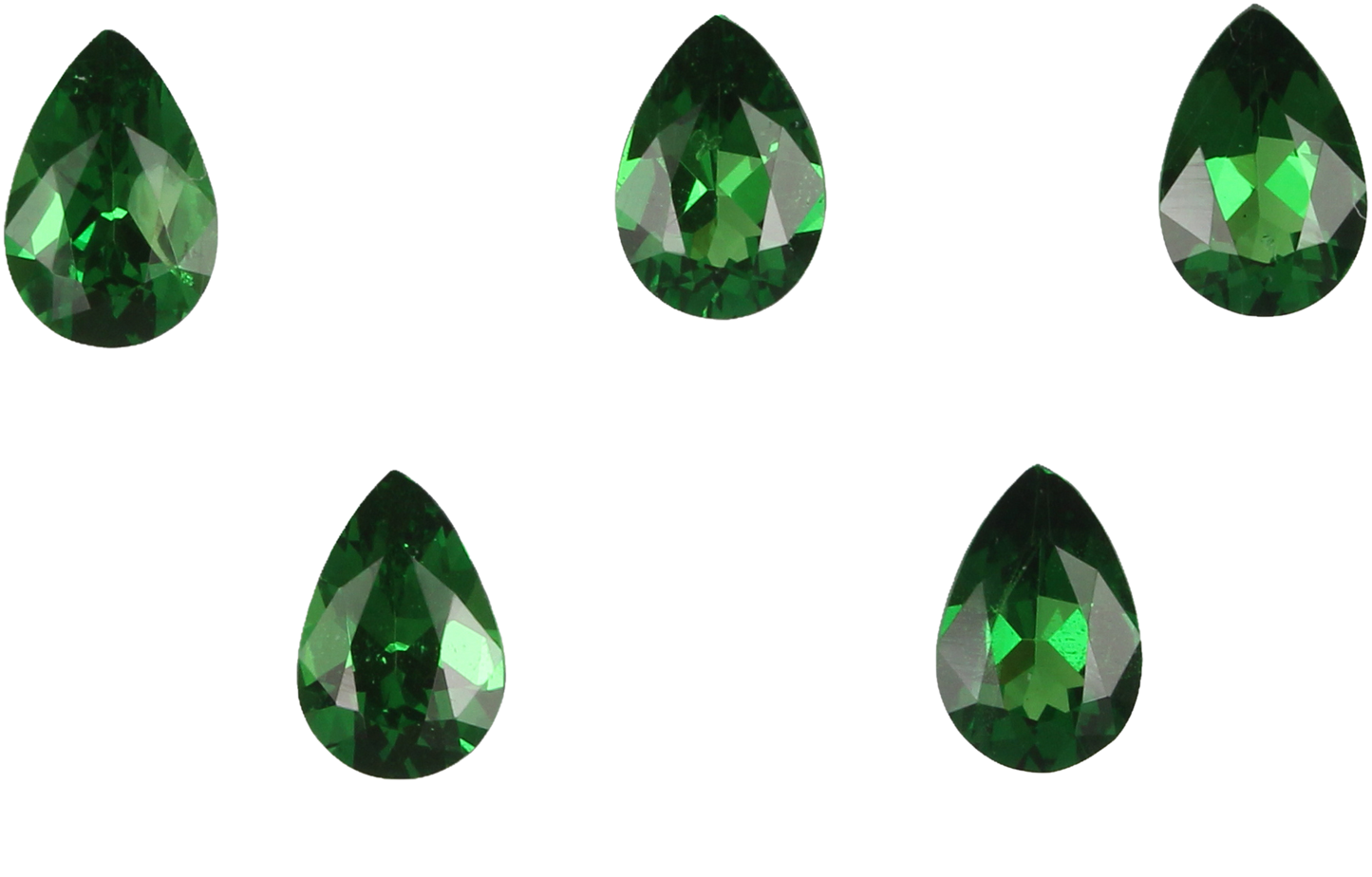 6x4mm Pear Shape Bright Green Tsavorite