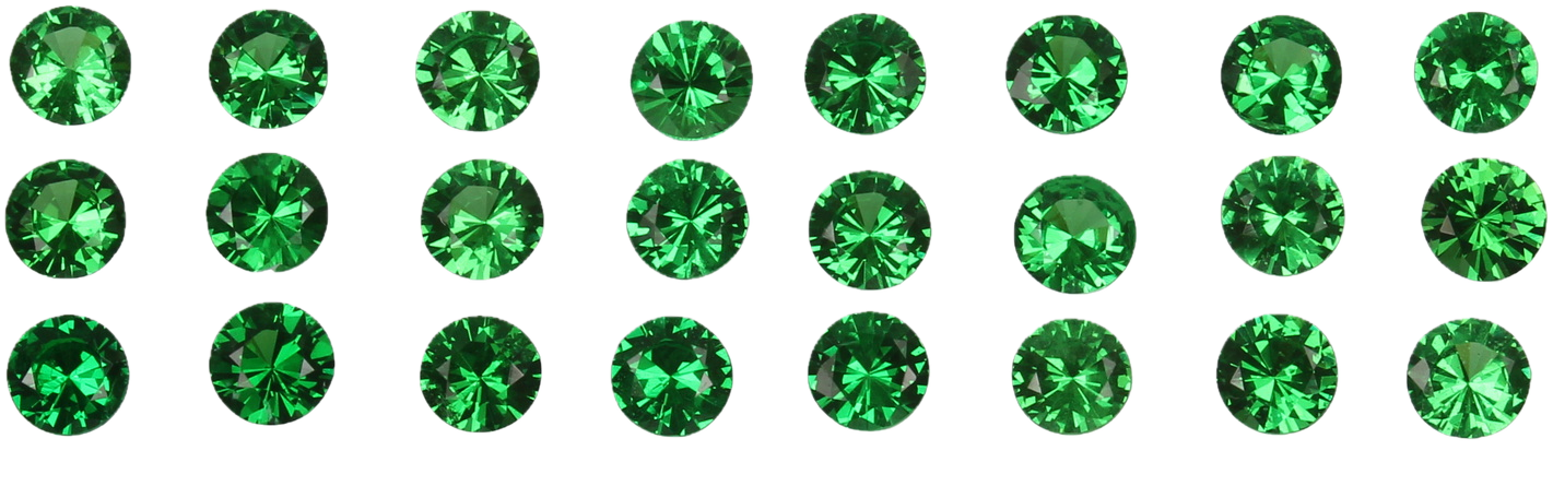 2.8mm Round Bright Green Tsavorite