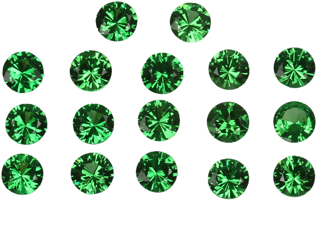 2.8mm Round Bright Green Tsavorite