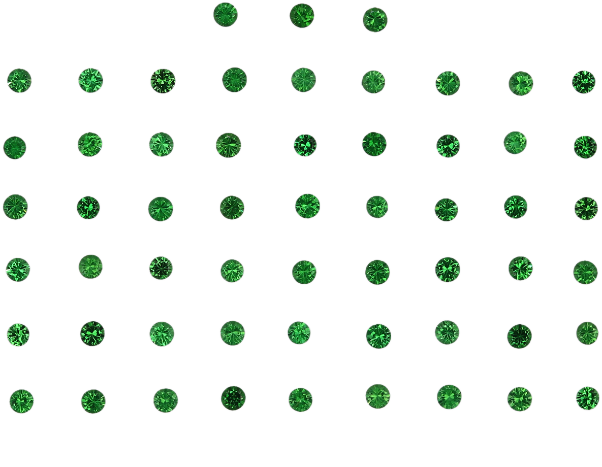 1.1mm Round Bright Green Tsavorite