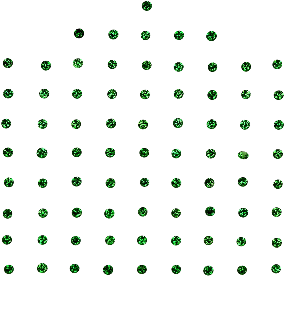 1mm Round Fine Intense Green Tsavorite