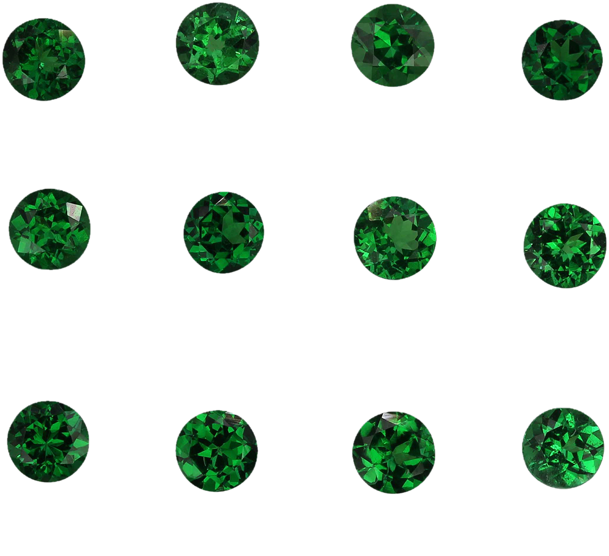 4.25mm Round Fine Intense Green Tsavorite