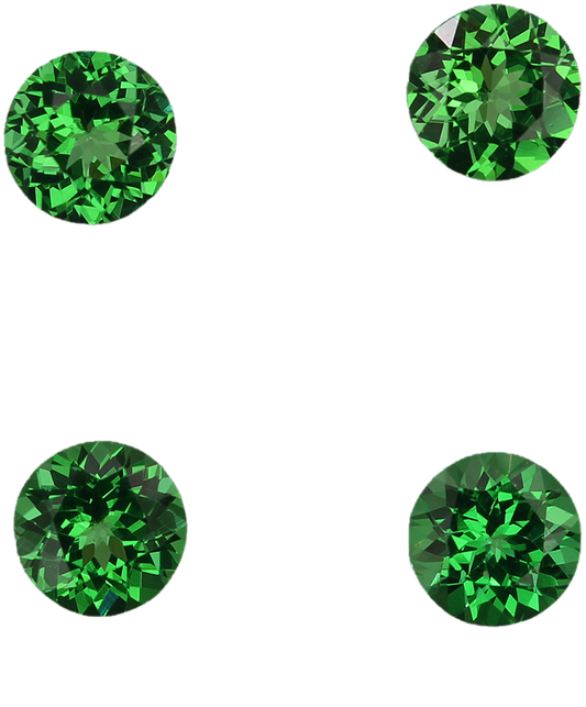 5mm Round Bright Green Tsavorite