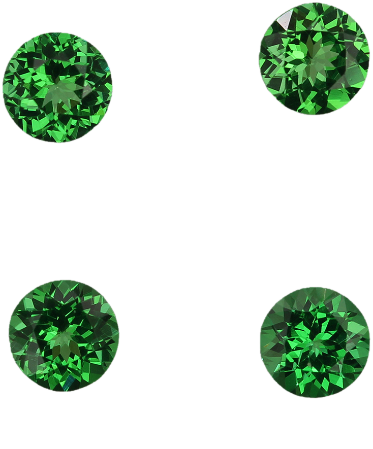 5mm Round Bright Green Tsavorite