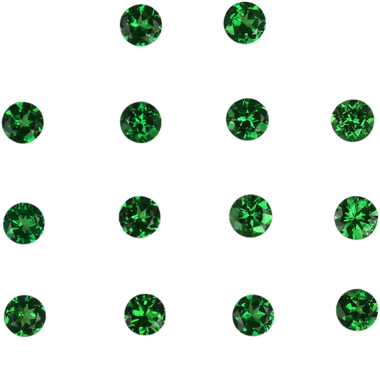 4mm Round Bright Green Tsavorite