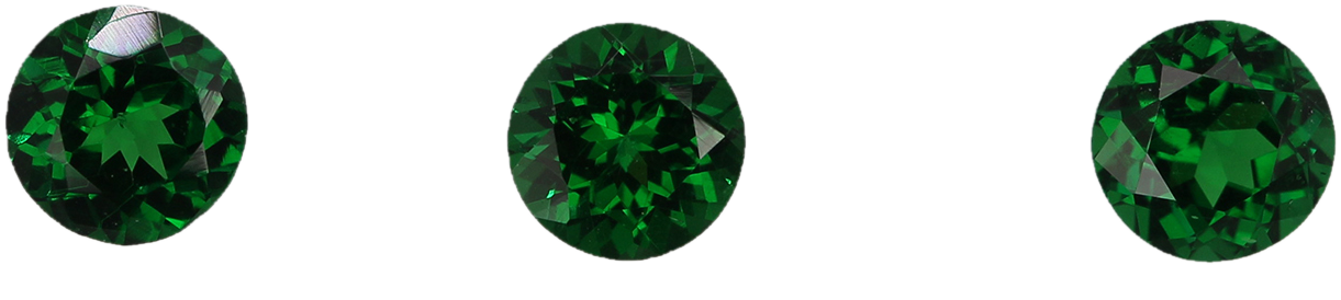 5.25mm Round Fine Intense Green Tsavorite
