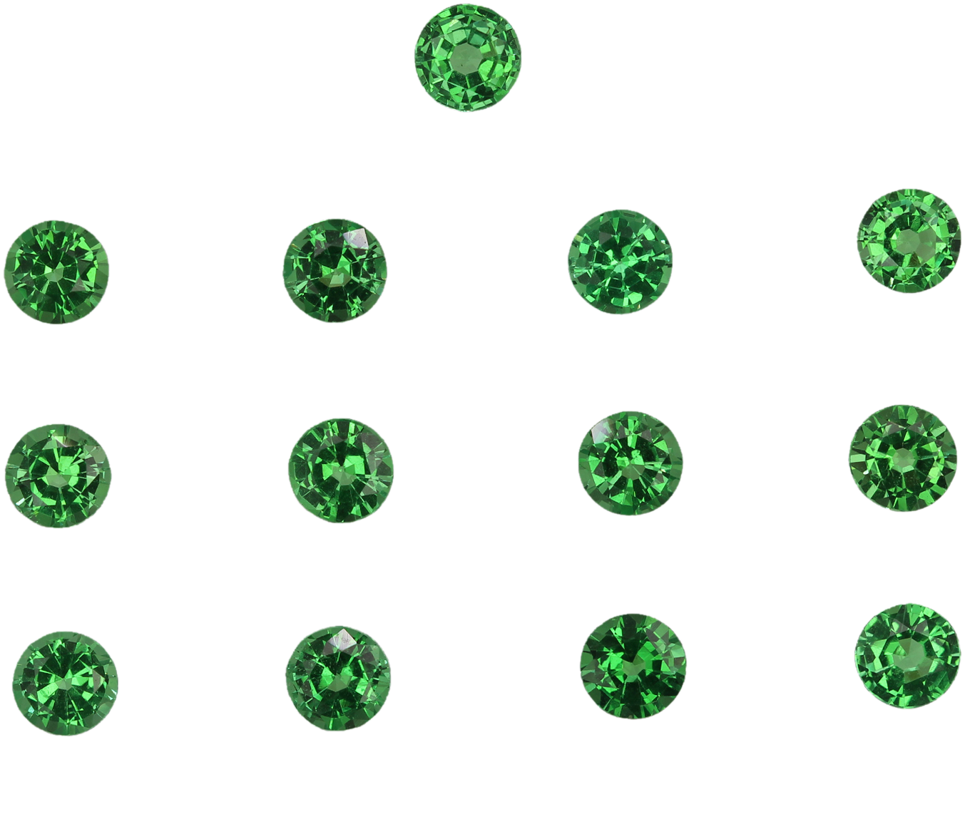 4.25mm Round Bright Green Tsavorite
