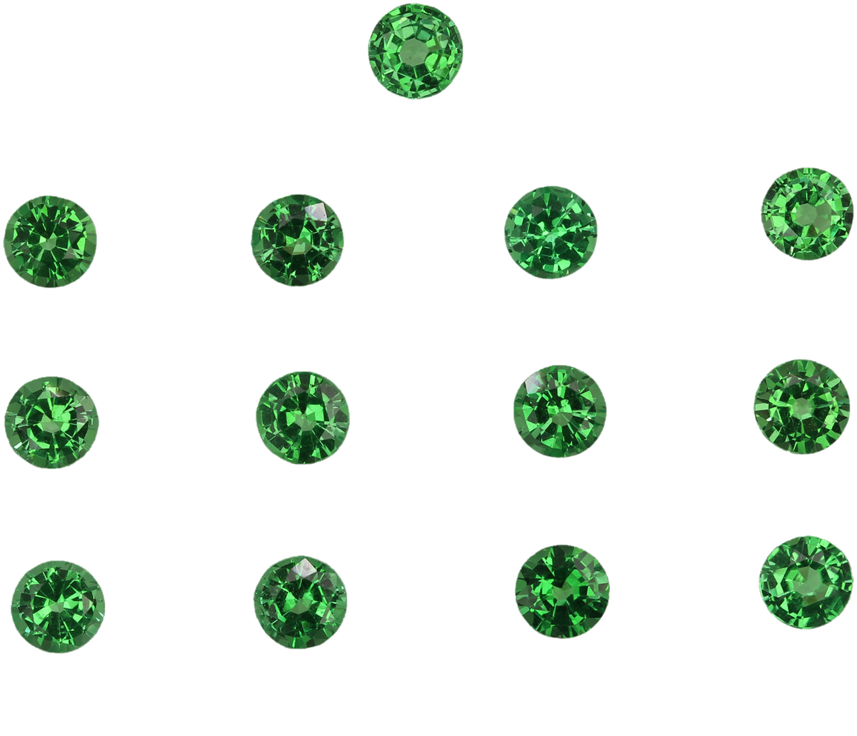 4.25mm Round Bright Green Tsavorite