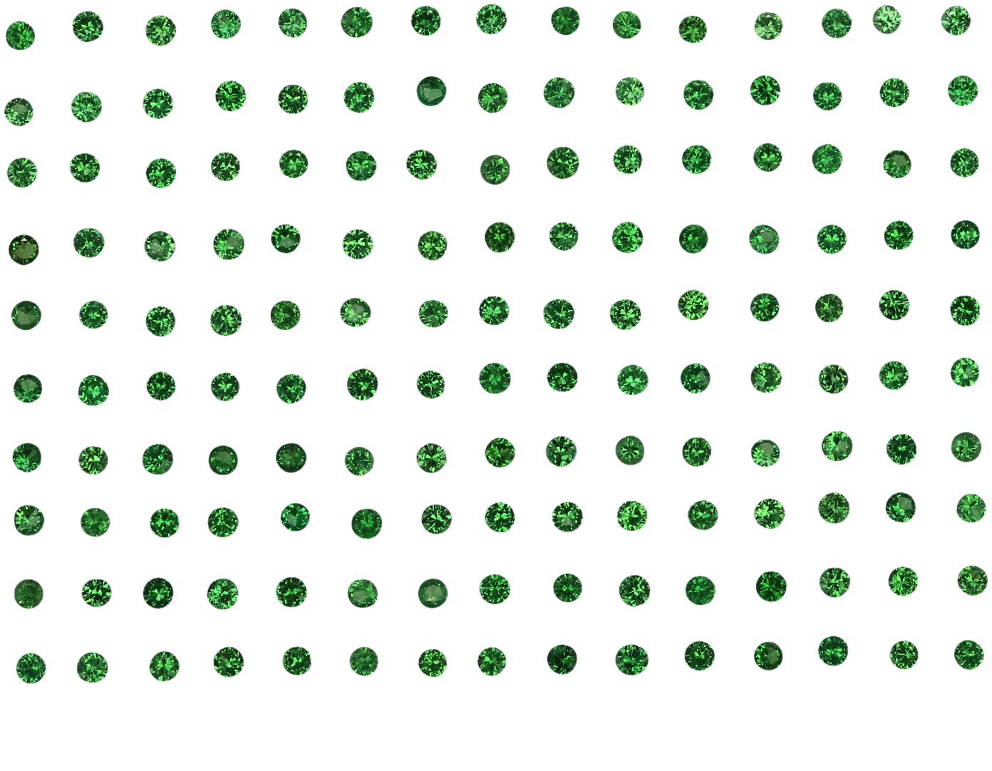 1.1mm Round Bright Green Tsavorite