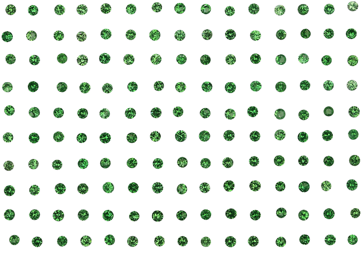 1.1mm Round Light Open Green Tsavorite