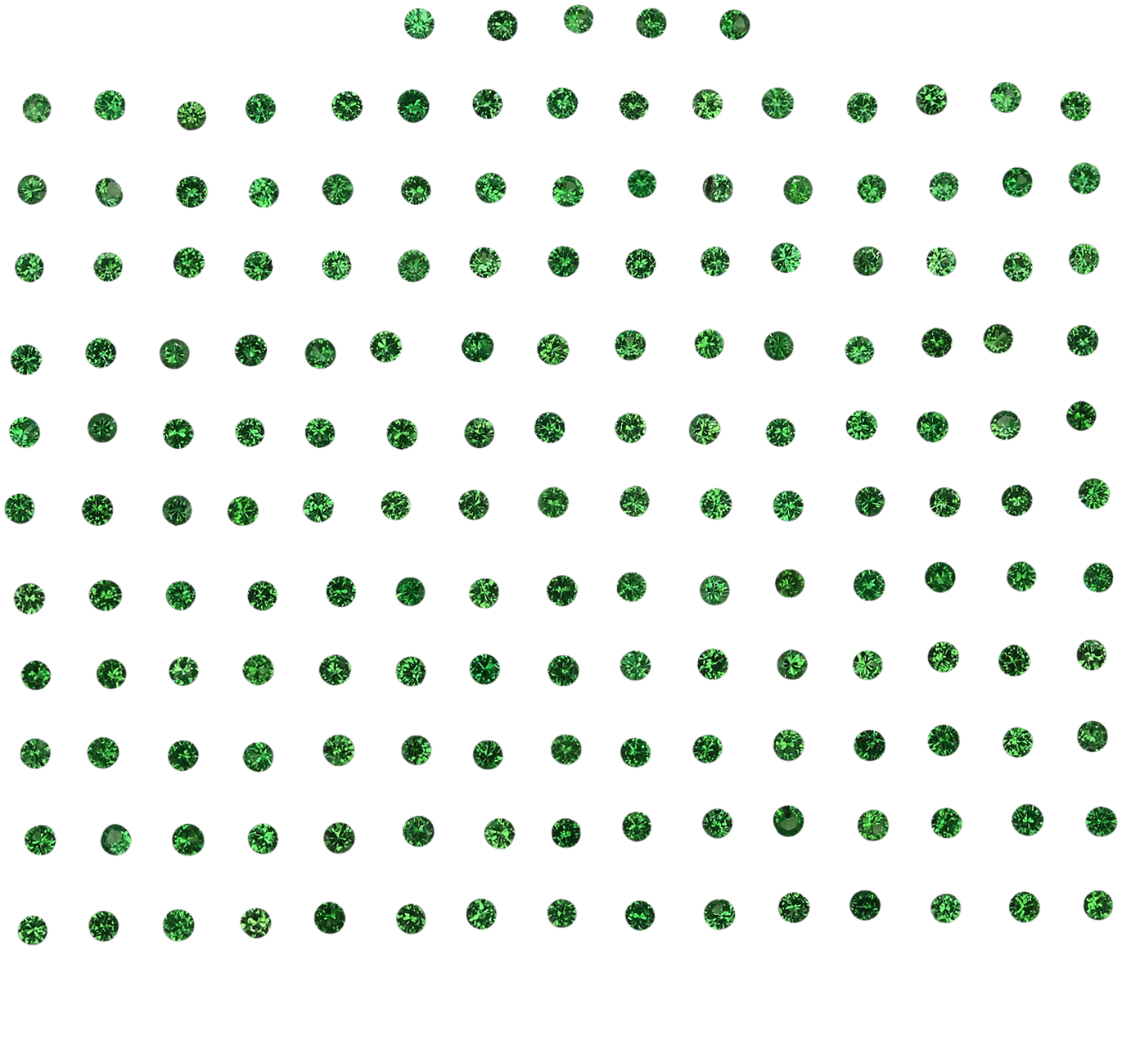 1mm Round Bright Green Tsavorite