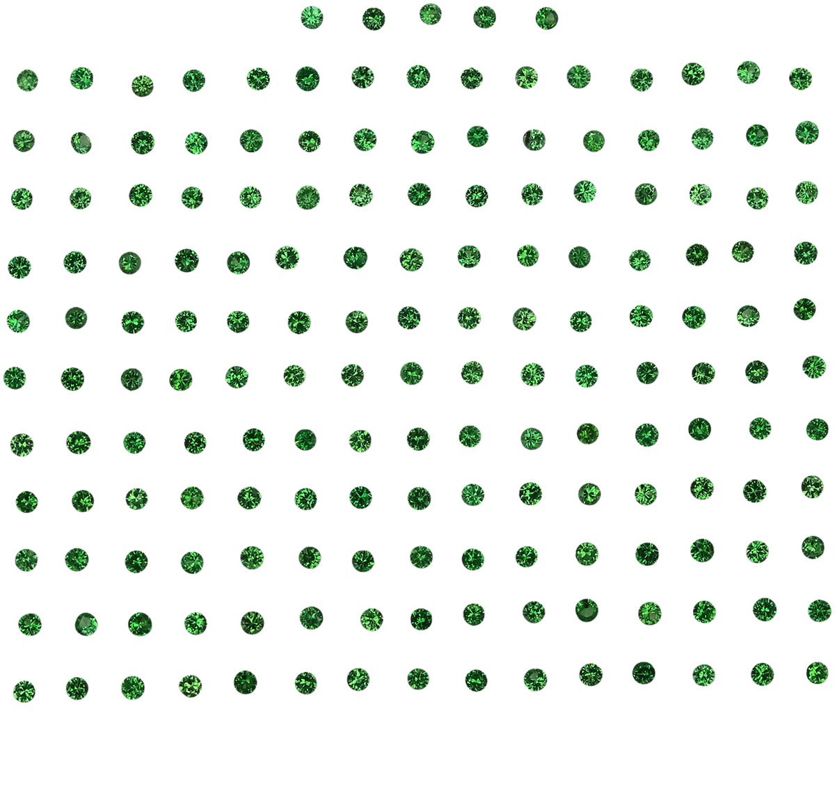 1mm Round Bright Green Tsavorite