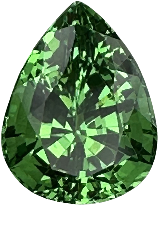 2.66ct Pear Shape Bright Green Tsavorite