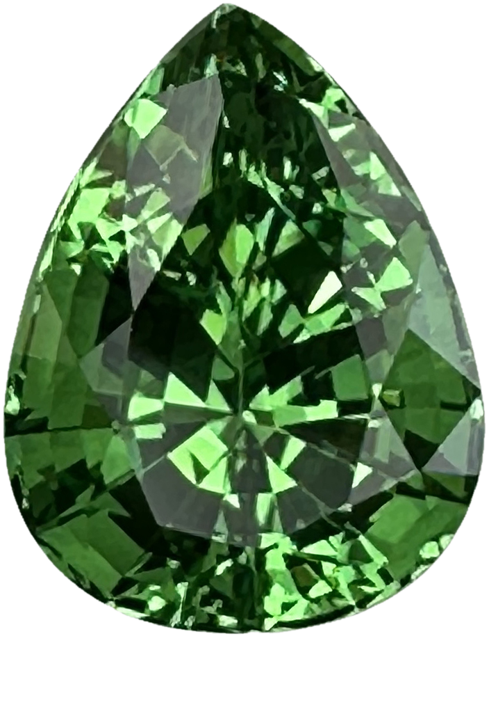 2.66ct Pear Shape Bright Green Tsavorite