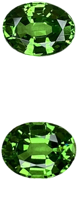7x5.2mm Oval Bright Green Tsavorite Pair
