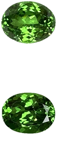 2.33ct Oval Bright Green Tsavorite Pair