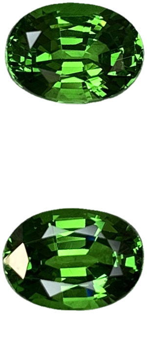 2.61ct Oval Fine Intense Green Tsavorite Pair