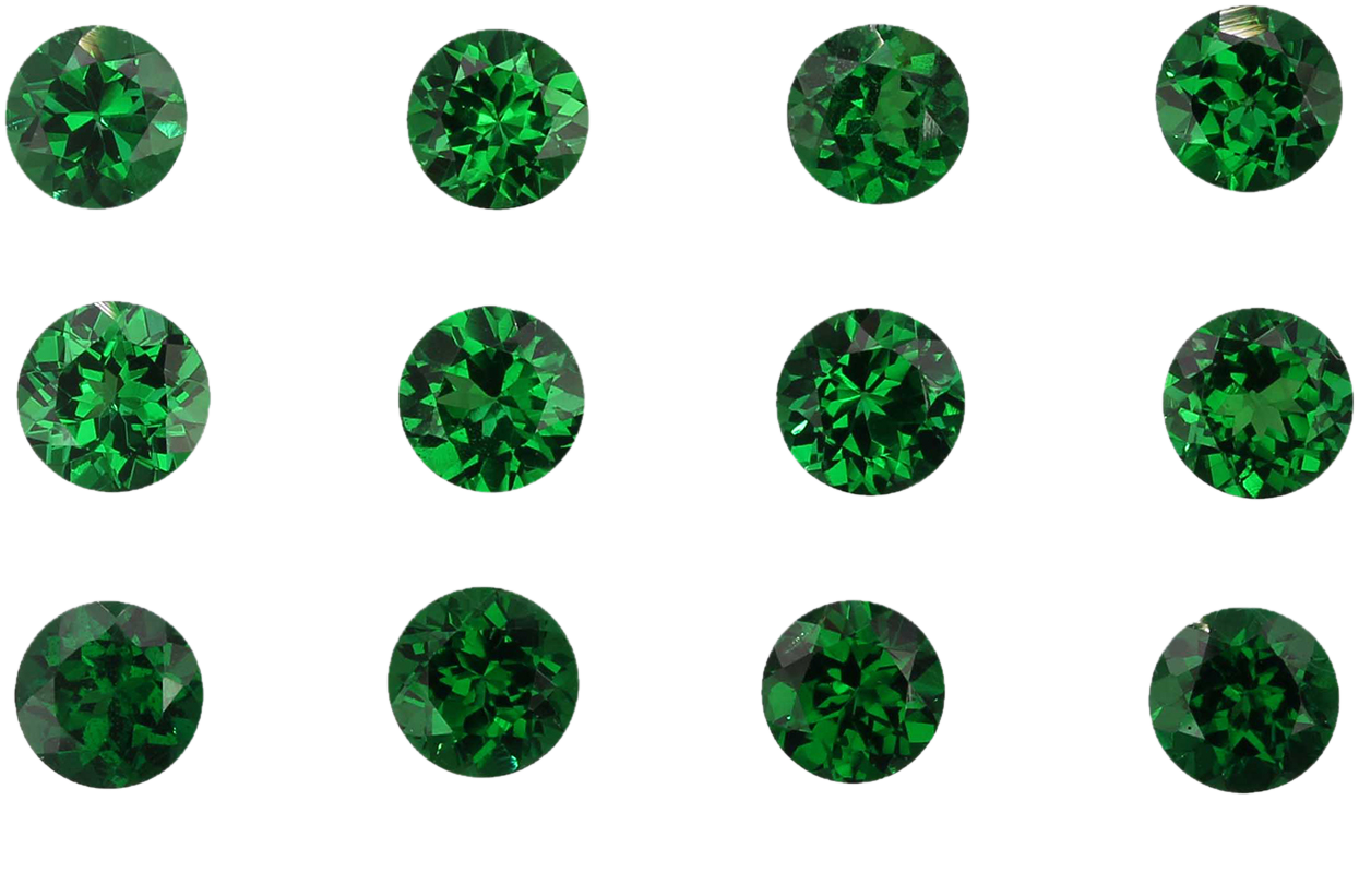 4.5mm Round Fine Intense Green Tsavorite