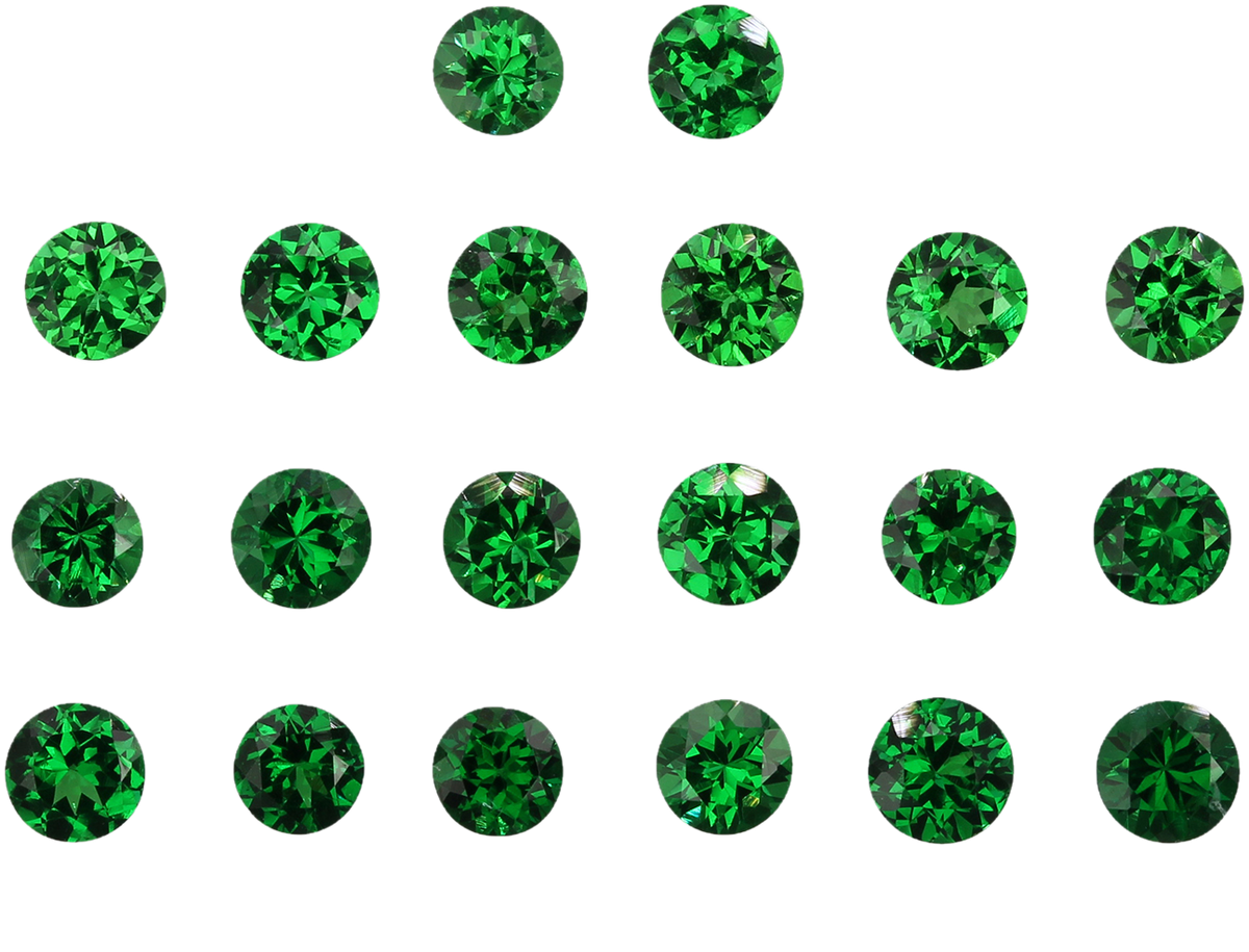 4mm Round Fine Intense Green Tsavorite