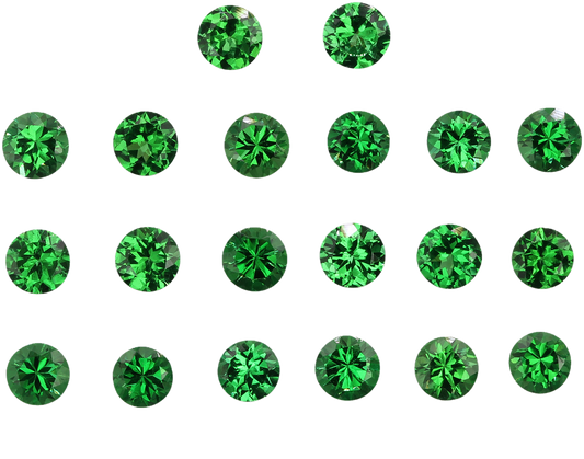 4mm Round Bright Green Tsavorite