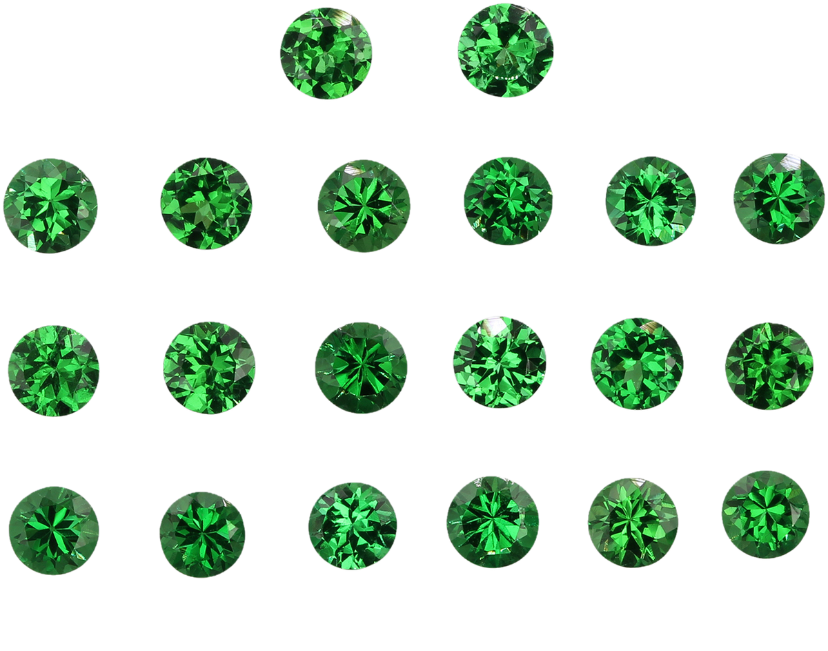 4mm Round Bright Green Tsavorite