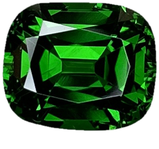 2.93ct Cushion Fine Intense Green Tsavorite