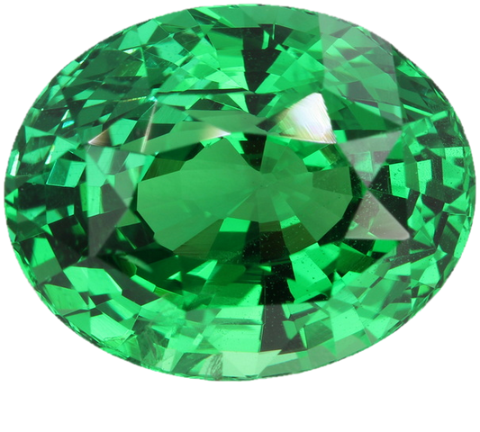 11.1ct Oval Gem Quality - Fine Intense Green Tsavorite