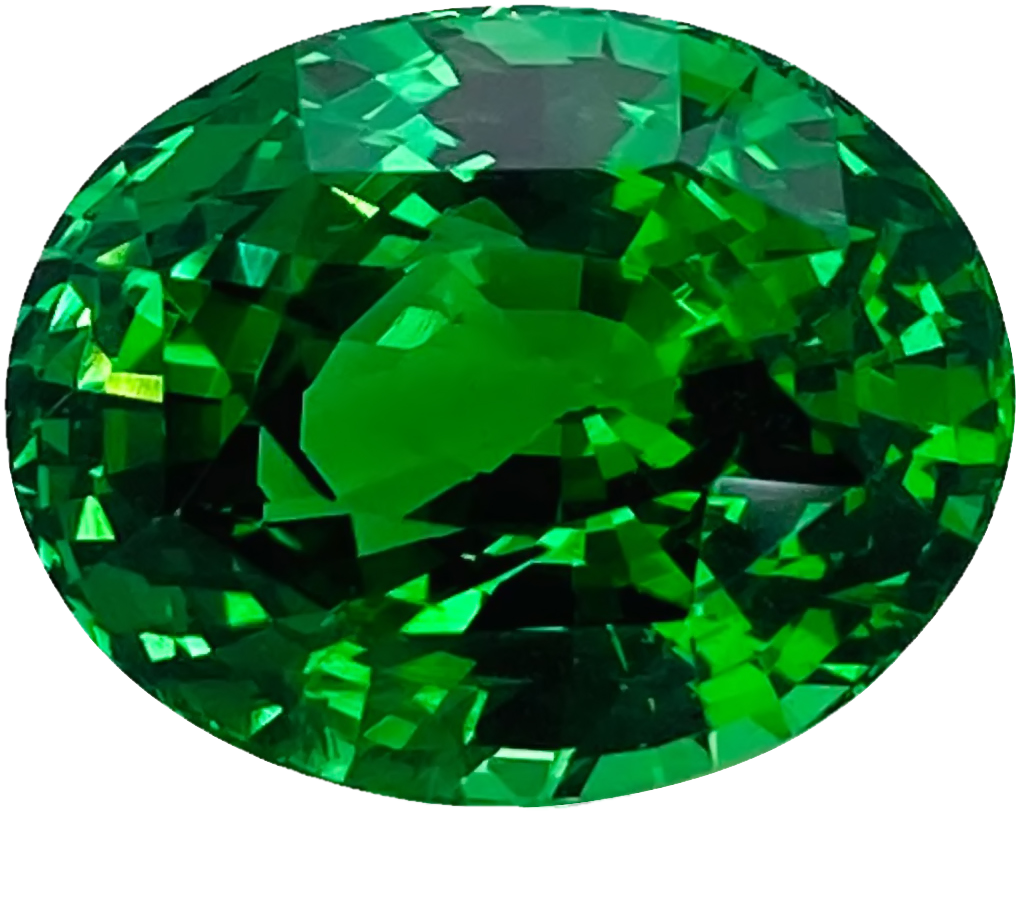 11.1ct Oval Gem Quality - Fine Intense Green Tsavorite