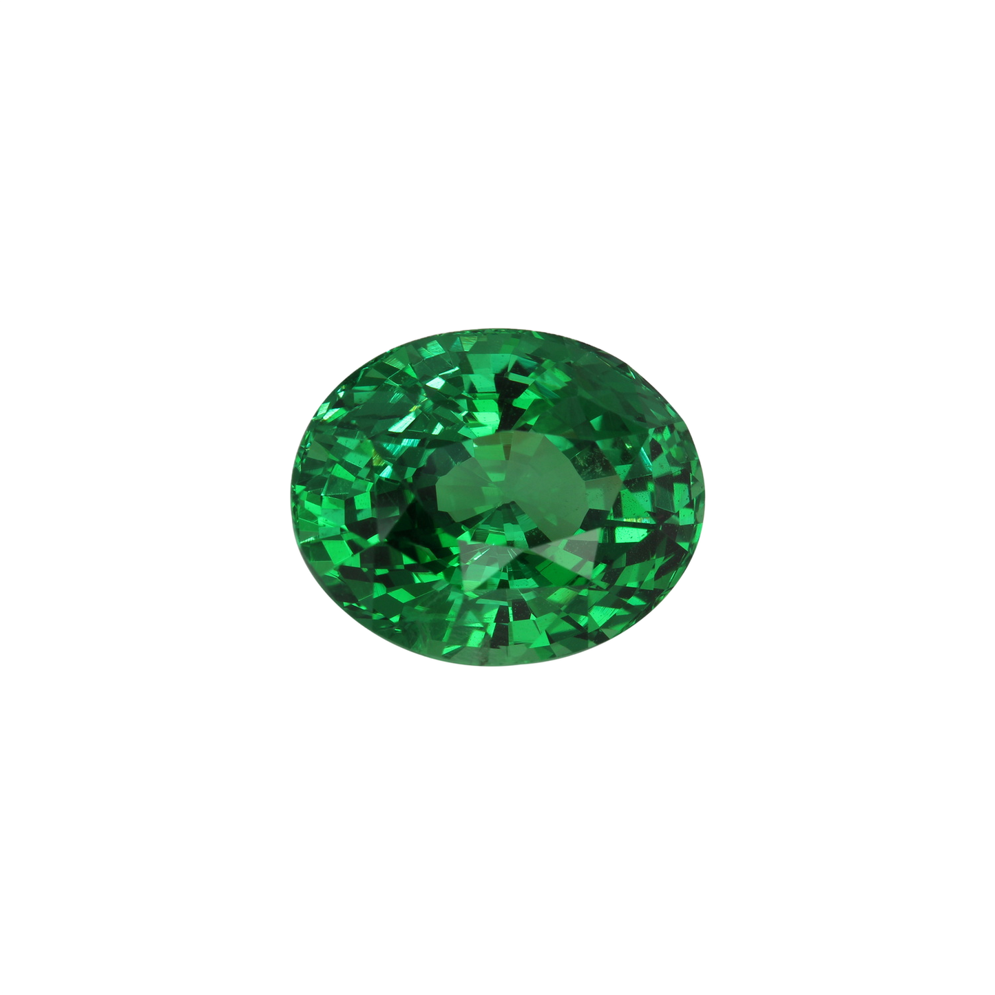 11.1ct Oval Gem Quality - Fine Intense Green Tsavorite