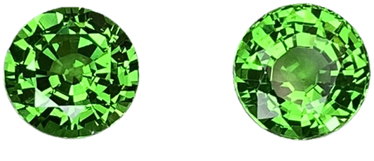 5.75mm Round Fine Intense Green Tsavorite Pair