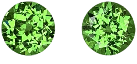 5.8mm Round Bright Green Tsavorite Pair