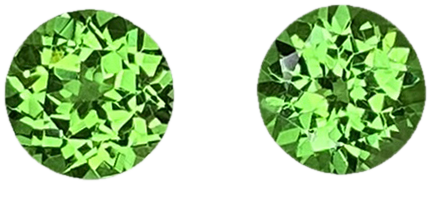 5.8mm Round Bright Green Tsavorite Pair