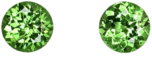 5.75mm Round Bright Green Tsavorite Pair