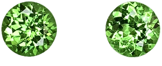5.75mm Round Bright Green Tsavorite Pair