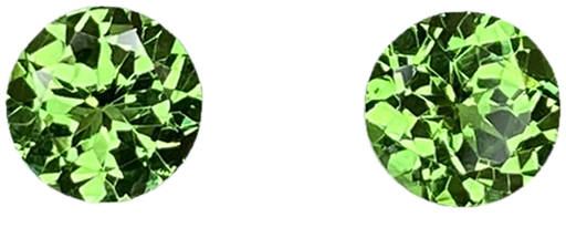 5.8mm Round Bright Green Tsavorite Pair