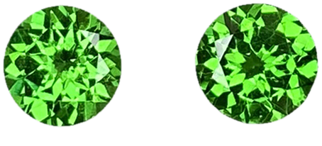 5.8mm Round Fine Intense Green Tsavorite Pair