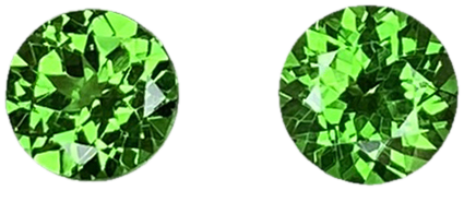 5.75mm Round Bright Green Tsavorite Pair