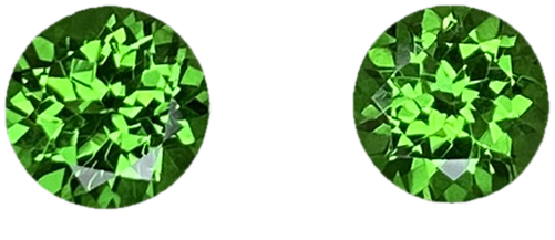 5.75mm Round Bright Green Tsavorite Pair