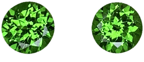 5.75mm Round Bright Green Tsavorite Pair