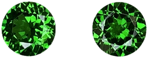 5.75mm Round Fine Intense Green Tsavorite Pair