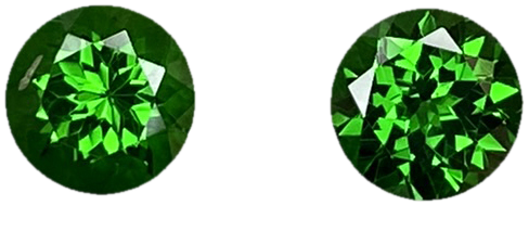 5.75mm Round Fine Intense Green Tsavorite Pair