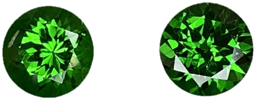 5.75mm Round Fine Intense Green Tsavorite Pair