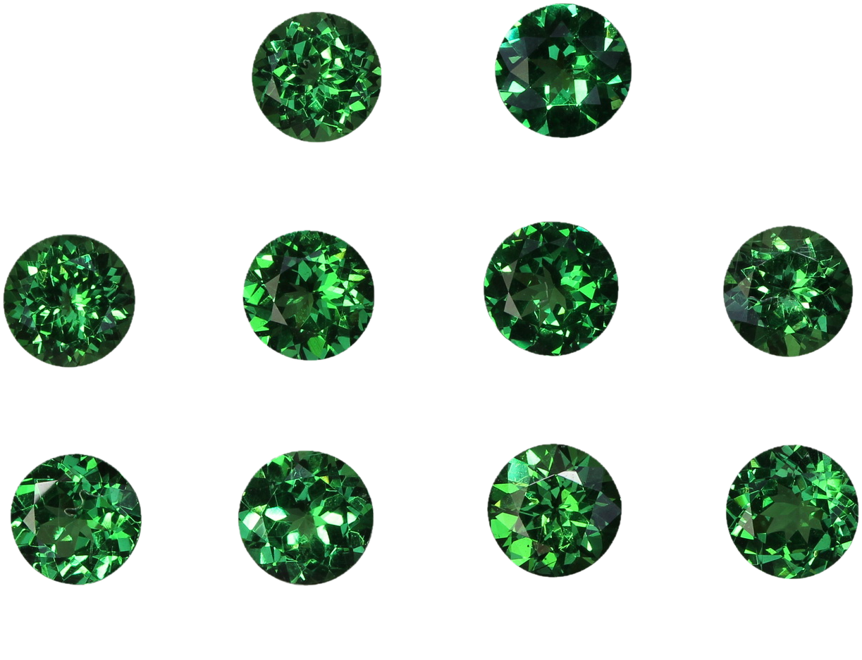 7.8x5.7mm Oval Fine Intense Green Tsavorite