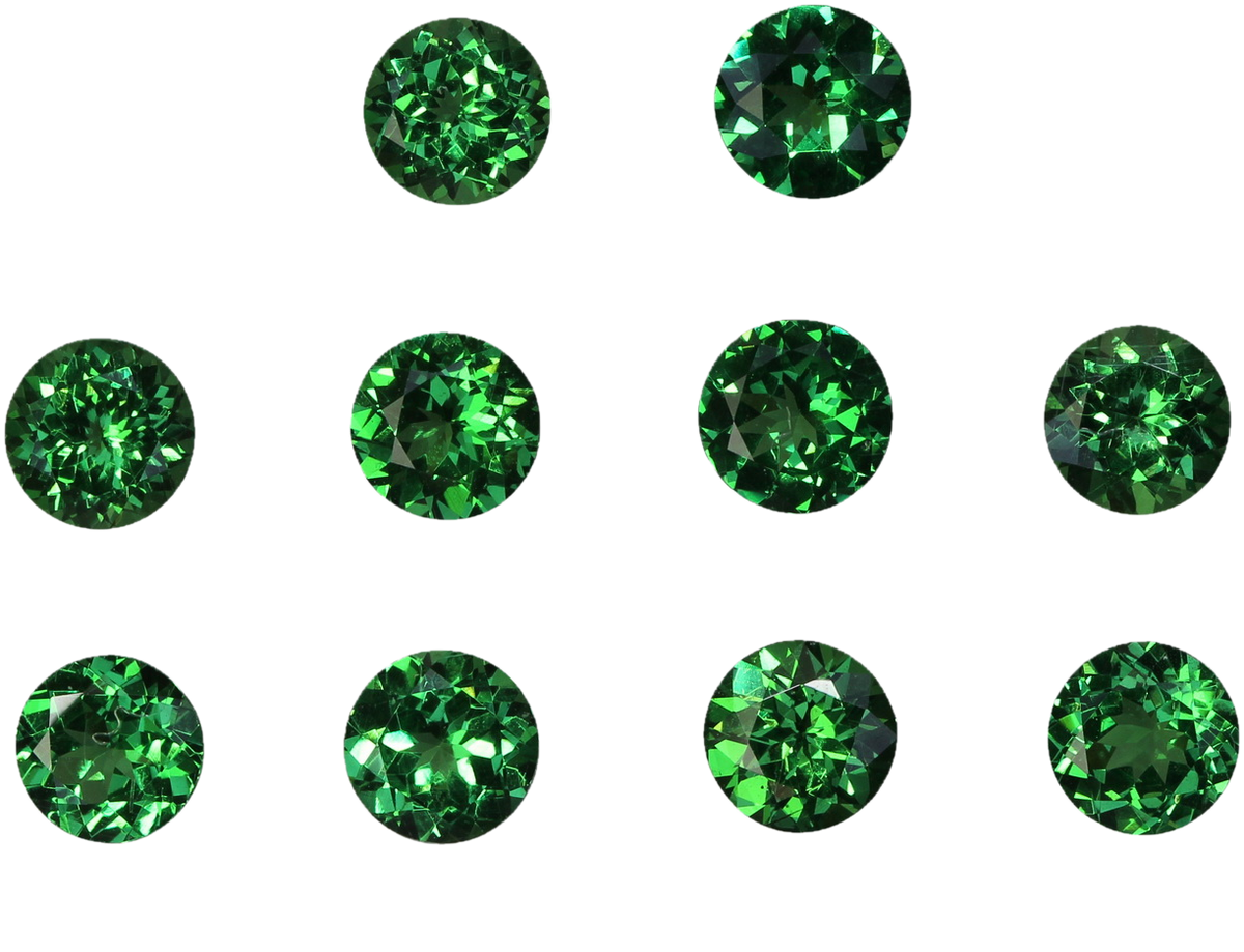 7.8x5.7mm Oval Fine Intense Green Tsavorite