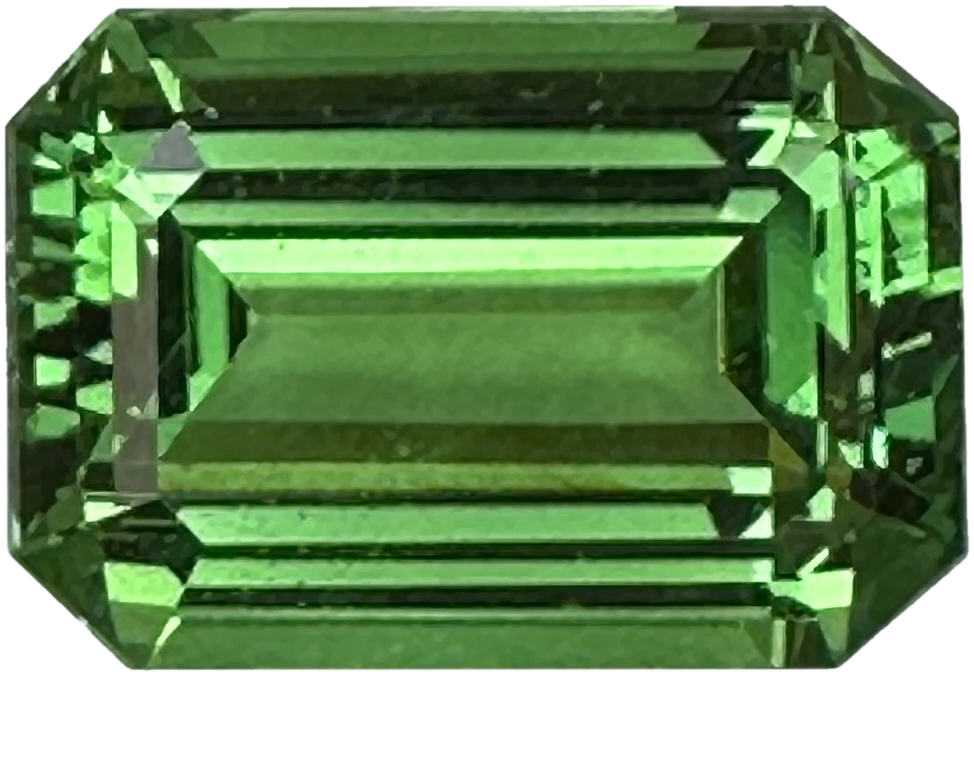 3.75ct Emerald Cut Bright Green Tsavorite