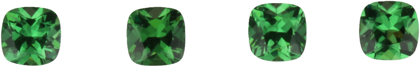 4.4mm Cushion Fine Intense Green Tsavorite