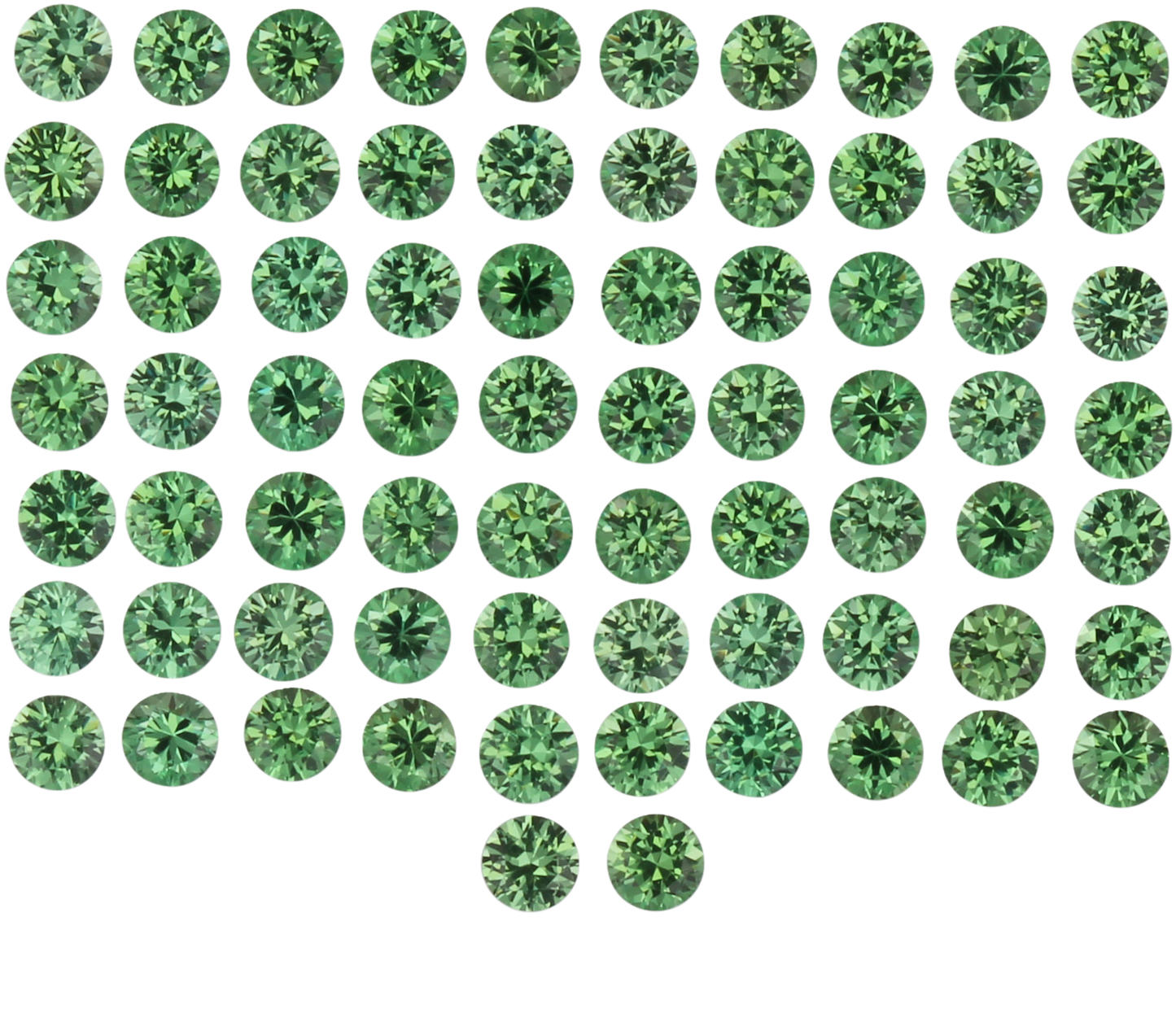 2.2mm Round Bright Green Mint Garnet